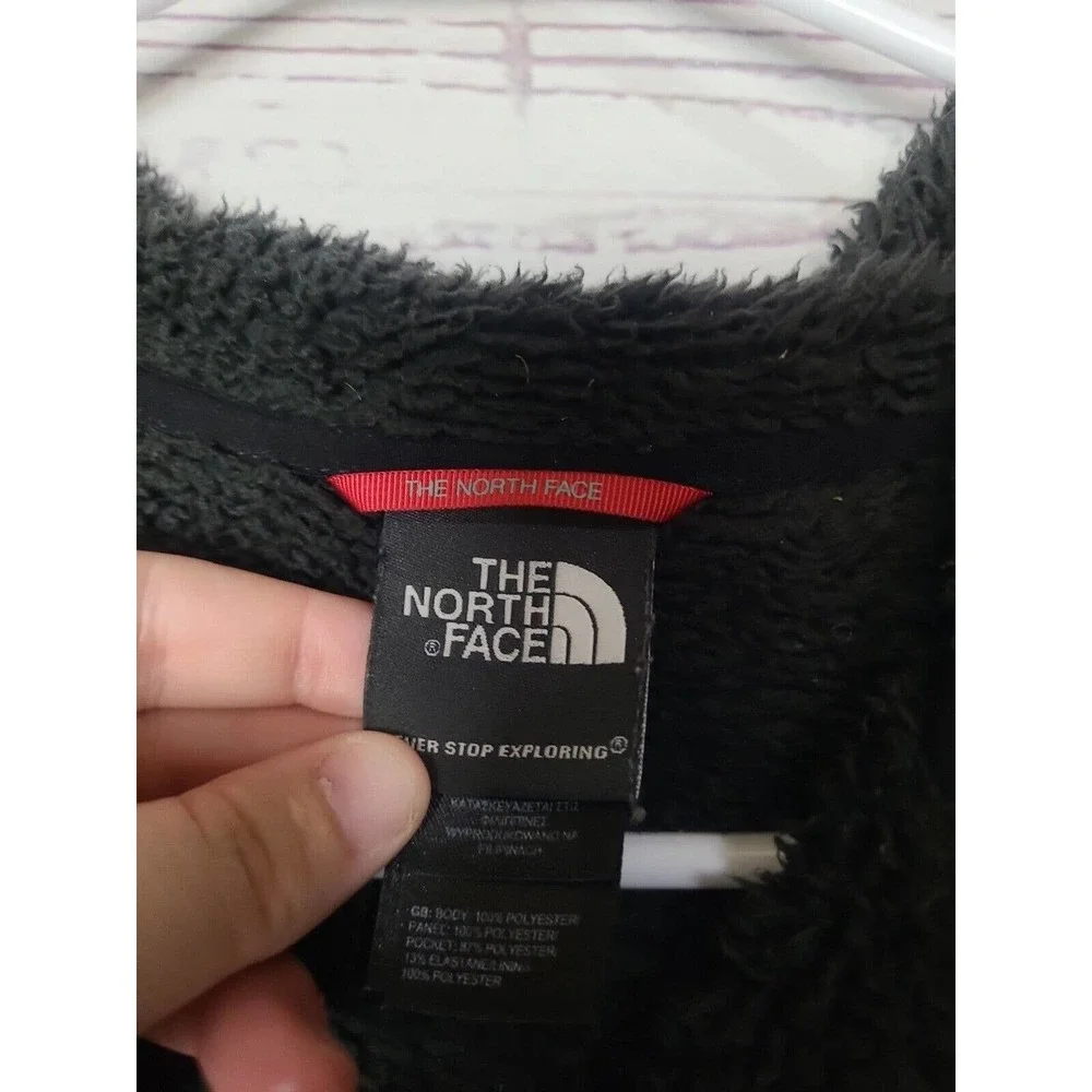 The North Face Black High Pile Lined Fleece Zip Front Hoodie Jacket Men's SZ 2XL